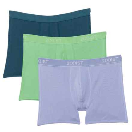 2XIST Cotton Essential Boxer Briefs - 3-Pack in Stingray/Hawaiian Sunset/Bluebell