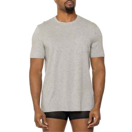 2XIST Dream Lounge T-Shirt - Pima Cotton, Short Sleeve in Gray Heather