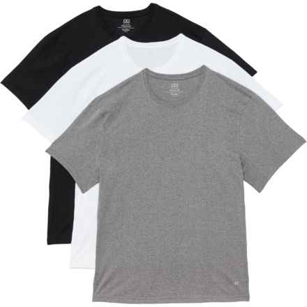 2XIST High-Performance Cotton-Blend T-Shirts - 3-Pack, Short Sleeve in White/Black/Grey