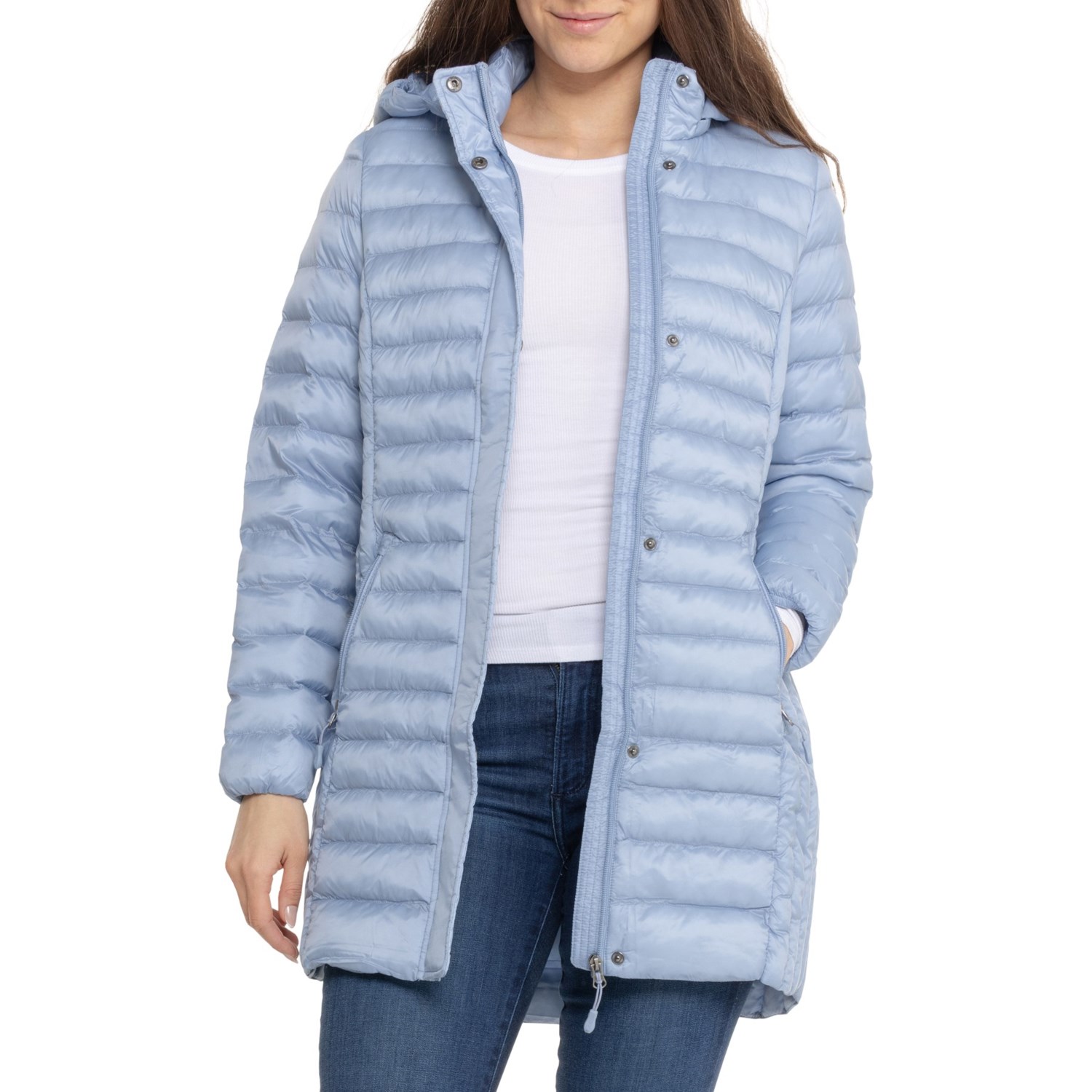 32 Degrees Packable Hooded Jacket - 3/4 Length, Insulated - Save 58%