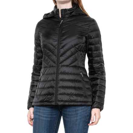 32 Degrees Short Quilted Packable Down Jacket in Black