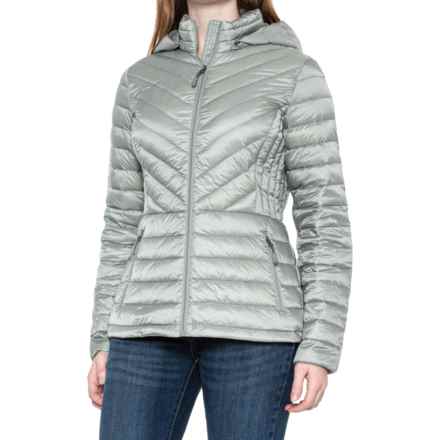 32 Degrees Short Quilted Packable Down Jacket in Soft Smoke