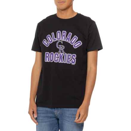 47 BRAND Colorado Rockies Super Rival T-Shirt- Short Sleeve in Jet Black