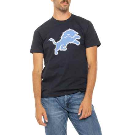 47 BRAND Detroit Lions Super Rival T-Shirt - Short Sleeve in Jet Black