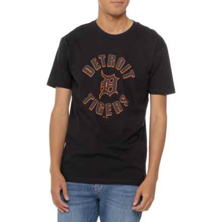 47 BRAND Detroit Tigers Super Rival T-Shirt - Short Sleeve in Jet Black
