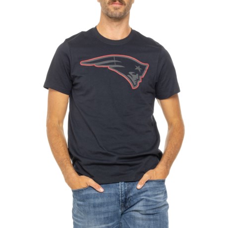 47 BRAND New England Patriots Super Rival T-Shirt - Short Sleeve in Jet Black