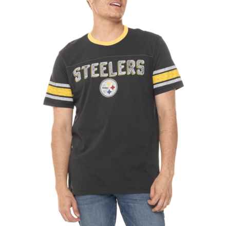 47 BRAND Over Pass Pittsburgh Steelers T-Shirt - Short Sleeve in Flint Black