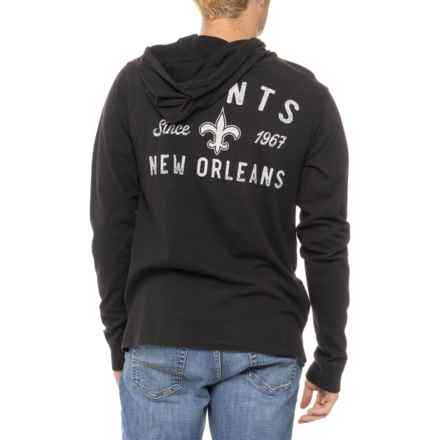 47 BRAND Overhand River Jersey New Orleans Saints Hooded Shirt - Long Sleeve in Dusted Jet Black