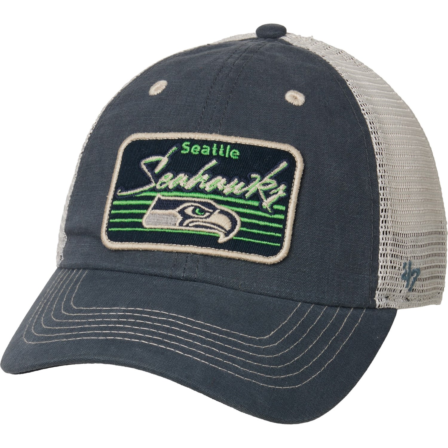 47 BRAND Seattle Seahawks Five Point Clean Up Trucker Hat