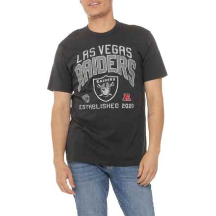 47 BRAND Turned Up Franklin Las Vegas Raiders T-Shirt - Short Sleeve in Flint Black