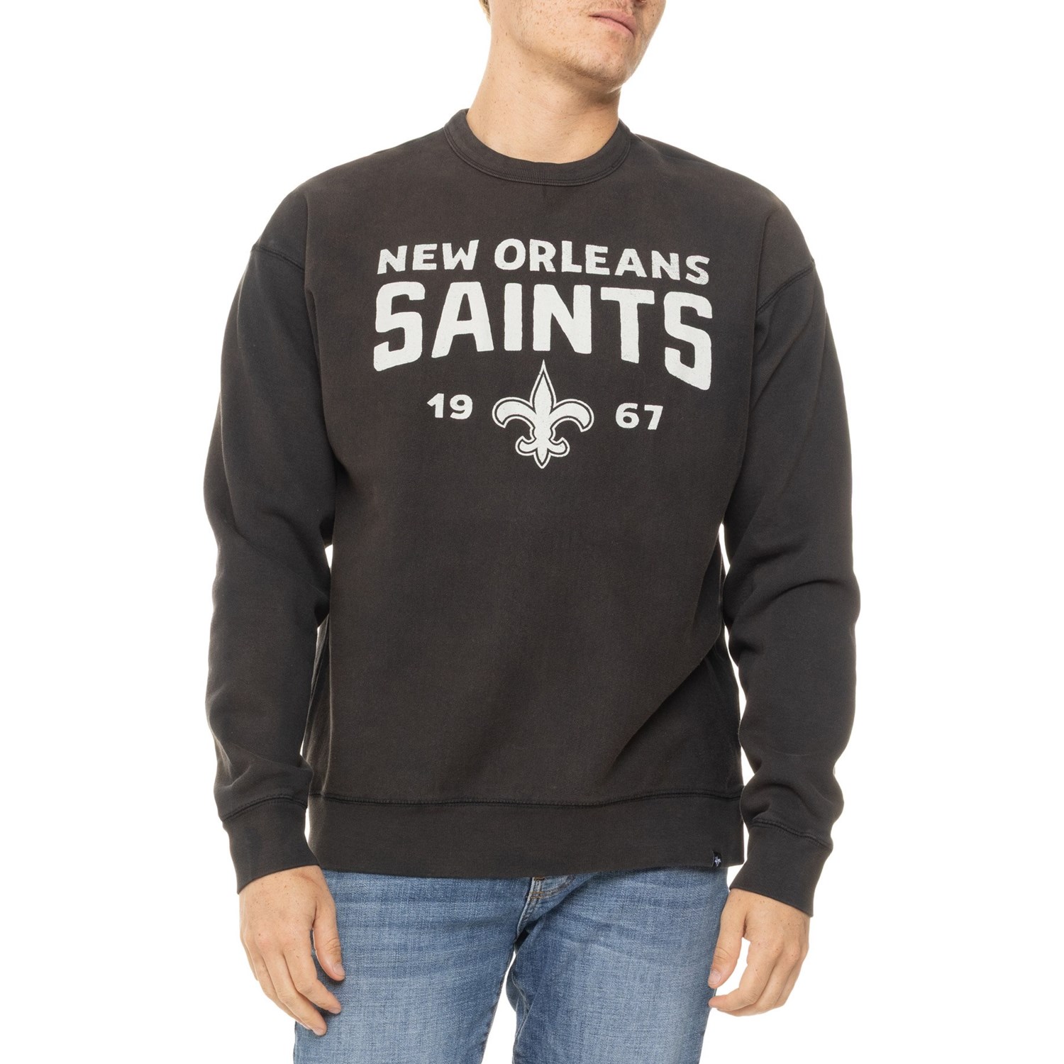 47 BRAND Windsor River Crew New Orleans Saints Sweatshirt - Save 83%