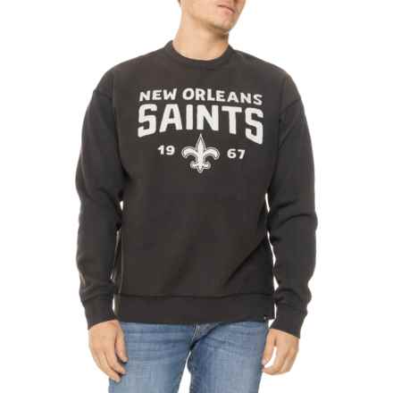 47 BRAND Windsor River Crew New Orleans Saints Sweatshirt in Dusted Jet Black