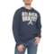 47Brand Erosion Ashby Atlanta Braves MLB Pique Hoodie Shirt - Long Sleeve in Atlas Blue