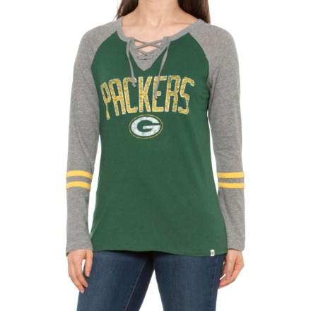 Green Bay Packers Women's Sleeve Stripe 3/4 T-Shirt at the Packers