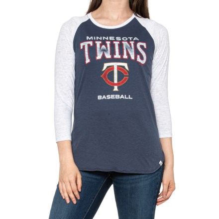 47brand Minnesota Twins High Energy Axel T-Shirt for Women | White Wash | Size Medium