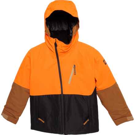 686 Big Boys Hydra Jacket - Waterproof, Insulated in Vibrant Orange Colorblock