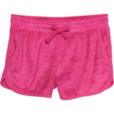 90 Degree by Reflex Big Girls Dolfin Hem Terry Shorts in Cabaret