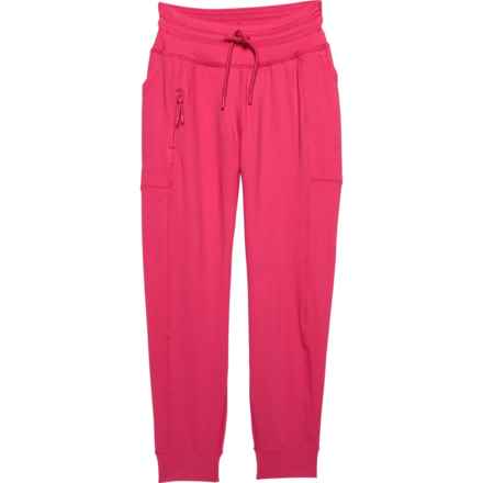 90 Degree by Reflex Big Girls Interlock Utility Expedition Cargo Joggers - High Rise in Bright Rose