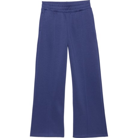 90 Degree by Reflex Big Girls Scuba Wide-leg Pants | Skipper Blue | Size Small | Stretchy Fabric