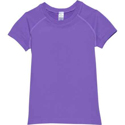 90 Degree by Reflex Big Girls Seamless Zaia Active T-Shirt - Short Sleeve in Paisley Purple