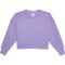 90 Degree by Reflex Big Girls Softlite Scuba Zuri Crop Sweatshirt in Lavender