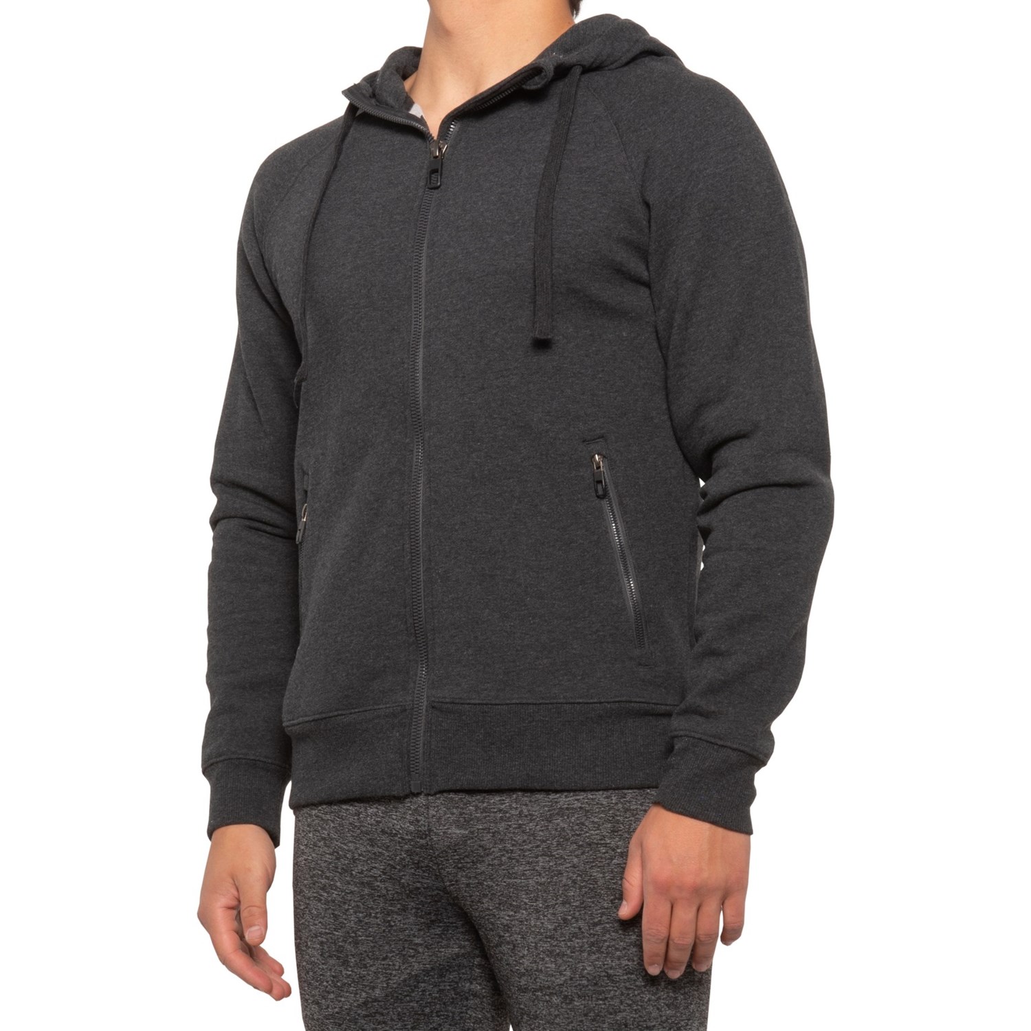 90 Degree by Reflex Brushed Fleece Full-Zip Hooded Jacket (For Men)