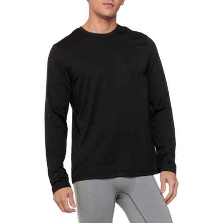 90 Degree by Reflex Hyperlite Jacquard Mesh T-Shirt - Long Sleeve in Black