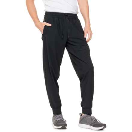 90 Degree by Reflex Interlock Fast Lane Side-Zip Pocket Joggers in Black