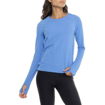 90 Degree by Reflex Seamless Zaia Active Shirt - Long Sleeve in Marina