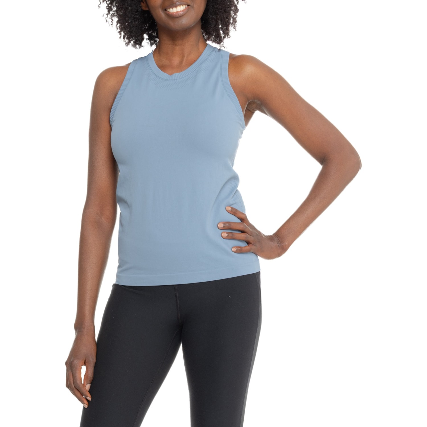 90 Degree By Reflex Hi-Low Muscle Tank Top – Lightweight Polyester Spandex For Workouts & Athleisure - View #8