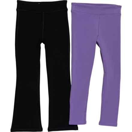 90 Degree by Reflex Toddler Girls Fleece Lined Leggings - 2-Pack in Paisley Purple/Black