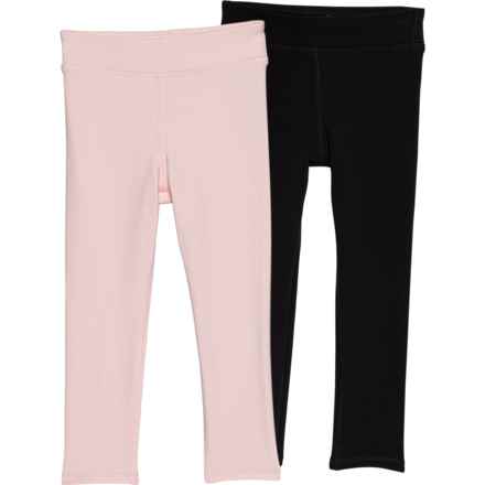 90 Degree by Reflex Toddler Girls Fleece Lined Leggings - 2-Pack in Pink Dogwood/Black