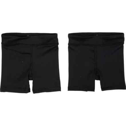 90 Degree by Reflex Toddler Girls Lux Everyday Biker Shorts - 2-Pack, 3” in Black/Black