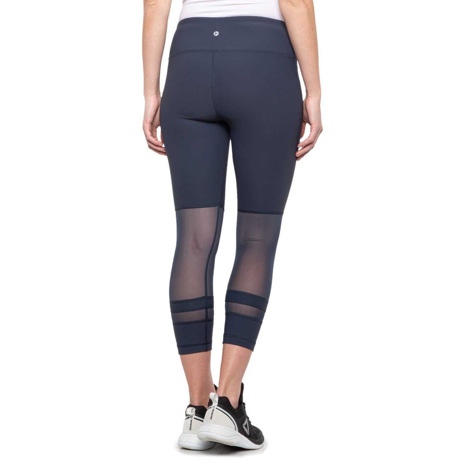 Download 90 DEGREE Cire and Mesh Capri Leggings (For Women) - Save 50%