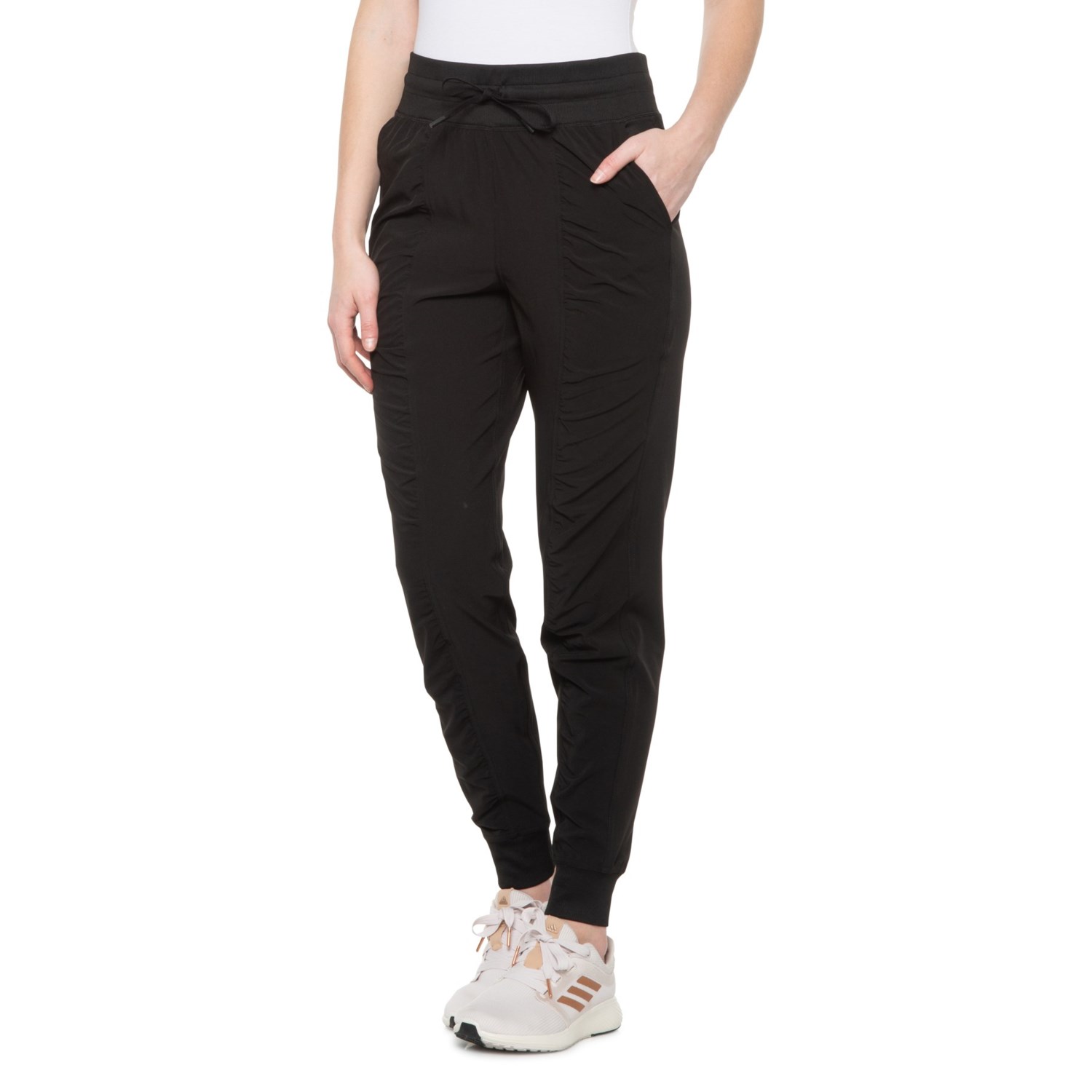 90 DEGREE Woven Ruched Leg Pants (For Women) - Save 64%