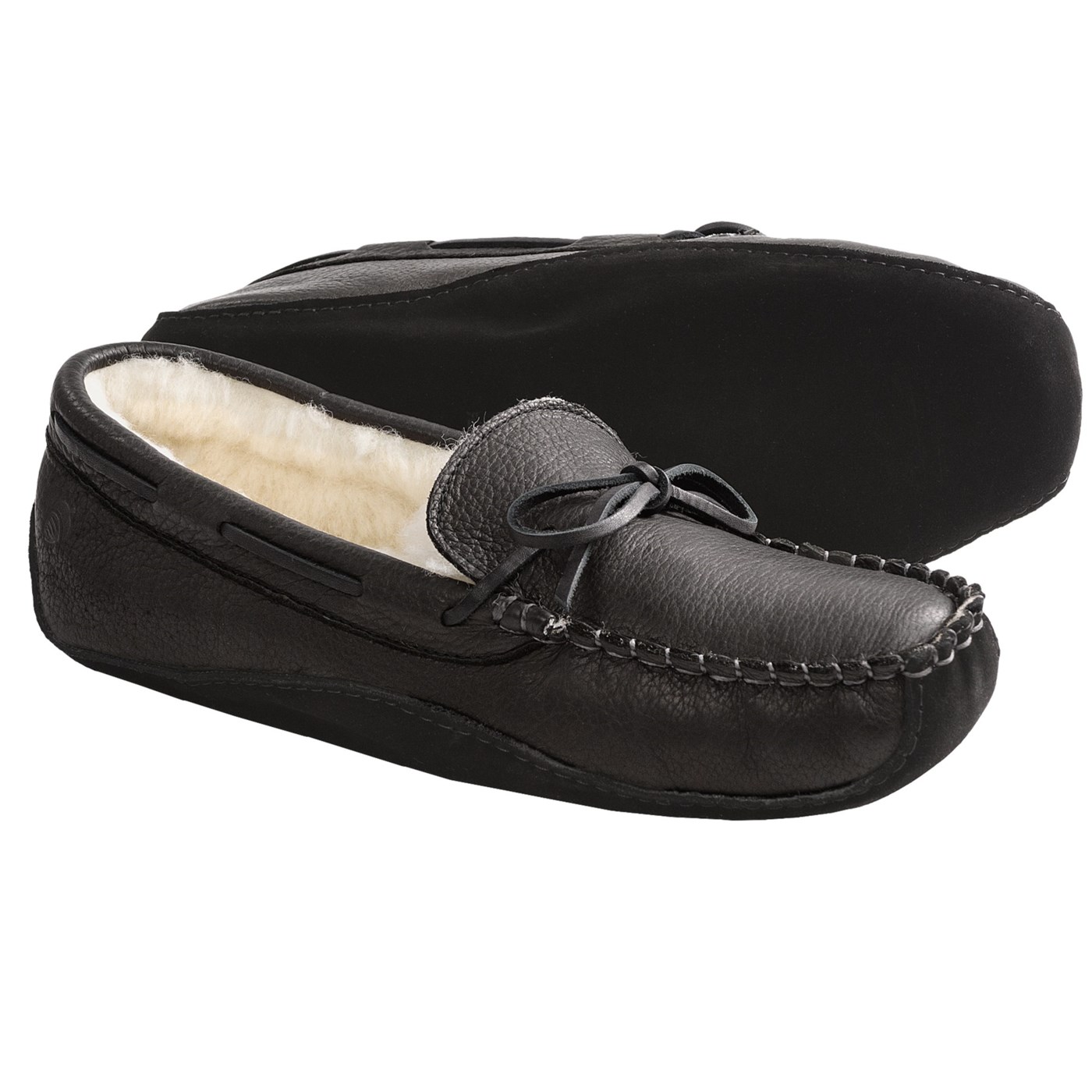 Acorn Bison Leather Slippers (For Men) 6031N 70