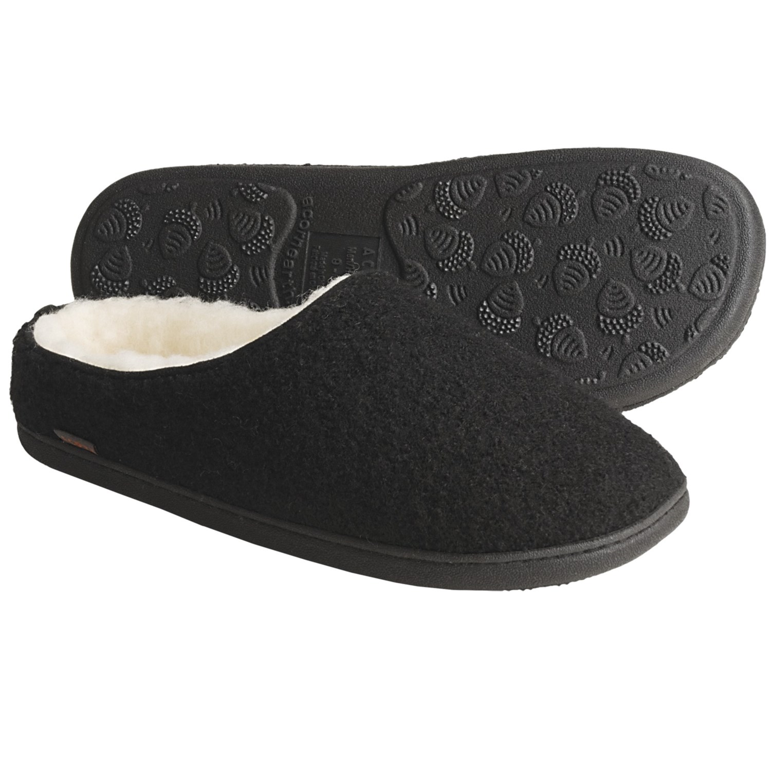 Acorn Boiled Wool Mule Slippers (For Men)   Save 52% 