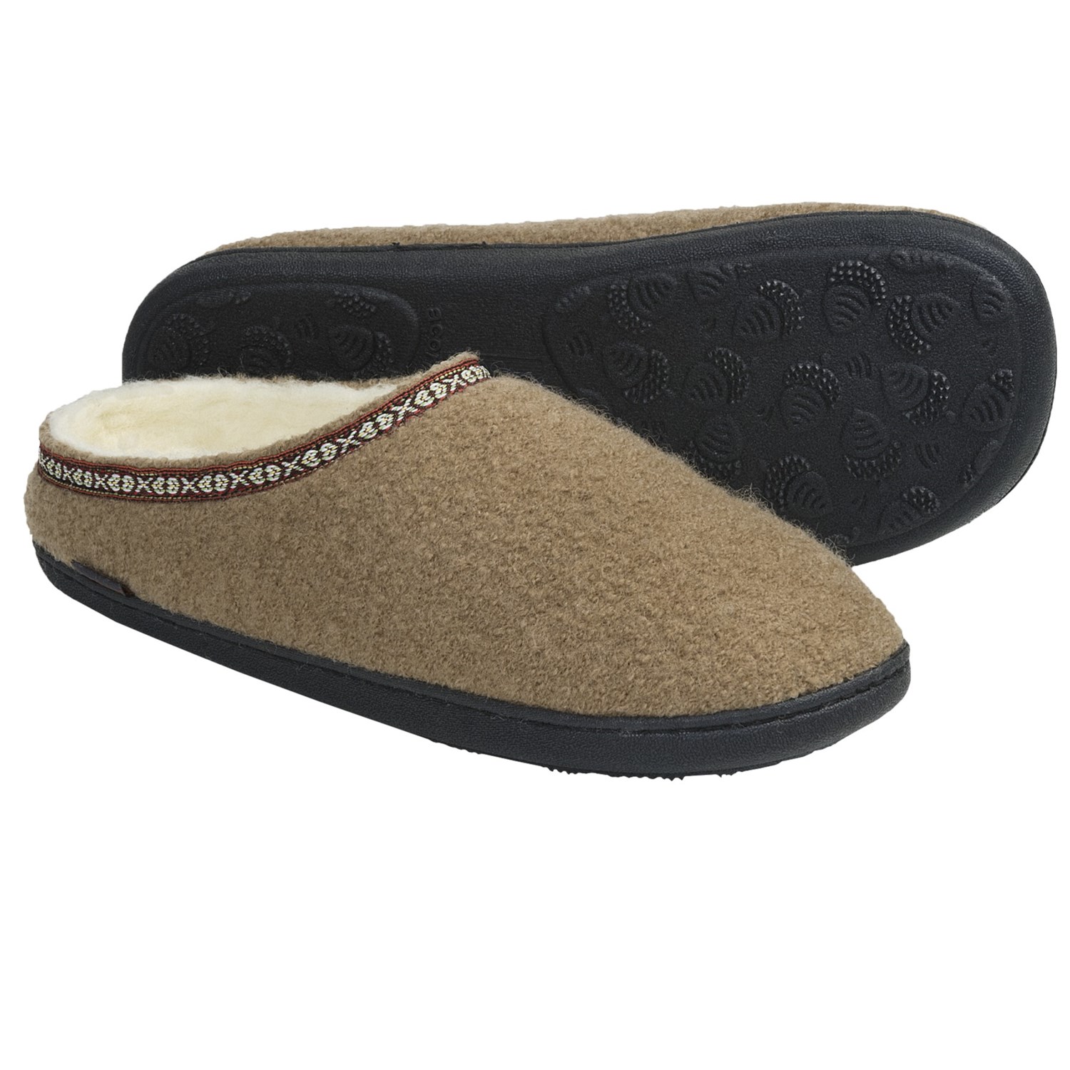 Acorn Mule Slippers - Boiled Wool (For Men) - Save 33%