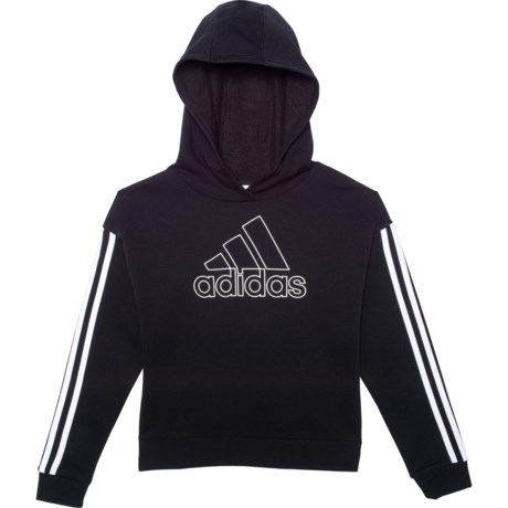 adidas 3 stripe cropped hoodie
