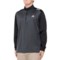 adidas 3-Stripe Zip Neck Golf Shirt - Long Sleeve in Black
