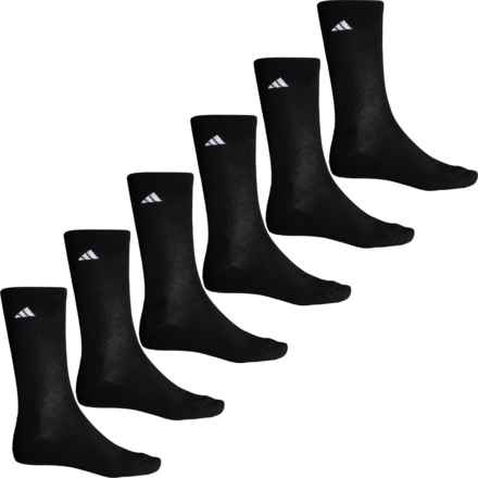 adidas AEROREADY Cushioned Socks - 6-Pack, Crew (For Men) in Black/White