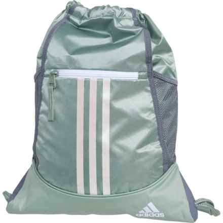 adidas Alliance II Sackpack - Silver Green-White in Silver Green/White