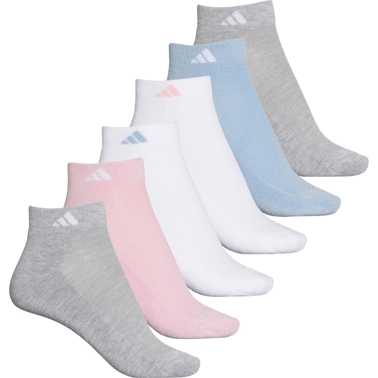 adidas Athletic Cushioned No-Show Socks (For Women) - Save 33%