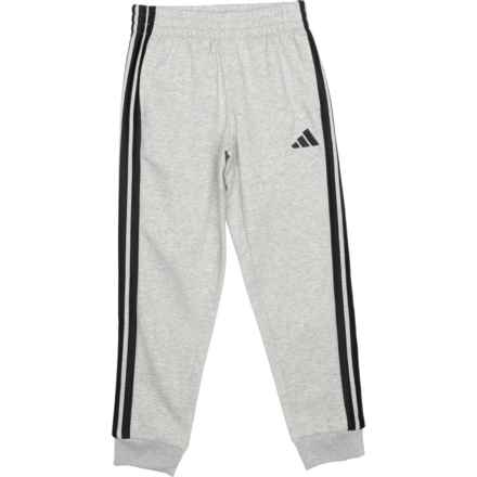 adidas Big Boys 3-Stripe Fleece Joggers in Natural
