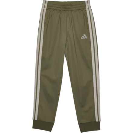 adidas Big Boys 3-Stripe Tricot Joggers in Olive
