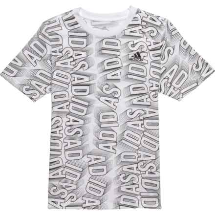 adidas Big Boys Brand Love Printed T-Shirt - Short Sleeve in White