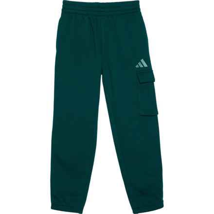 adidas Big Boys Cargo Fleece Joggers in Dk Green