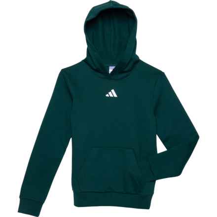 adidas Big Boys Cotton Fleece Hoodie in Dk Green
