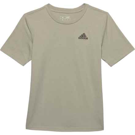 adidas Big Boys Embroidered T-Shirt - Short Sleeve in Lt Tan