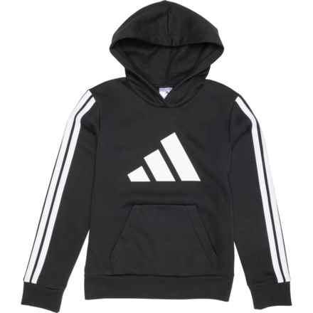adidas Big Boys Fleece 3-Stripe Hoodie in Black